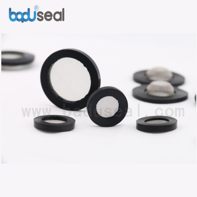 4分6分橡膠墊片凸型不銹鋼過濾網橡膠密封圈清洗機洗車機進水墊片